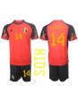 Otroški Nogometna dresi replika Belgija Dries Mertens #14 Domači SP 2022 Kratek rokav (+ hlače)